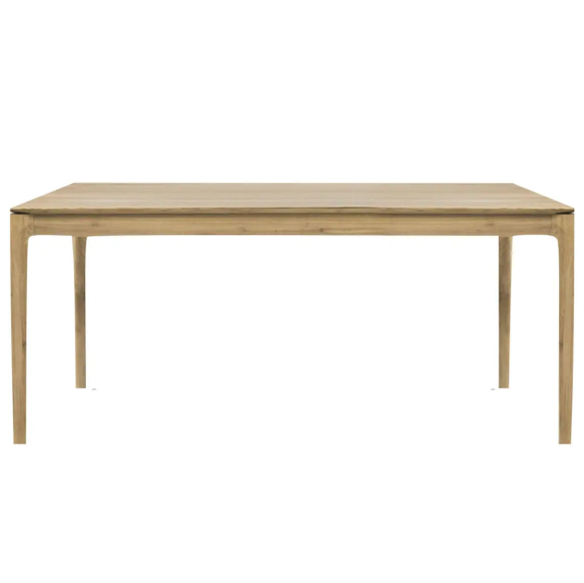Scandinavian inspired oak dining table featured in curated dining room design package.
